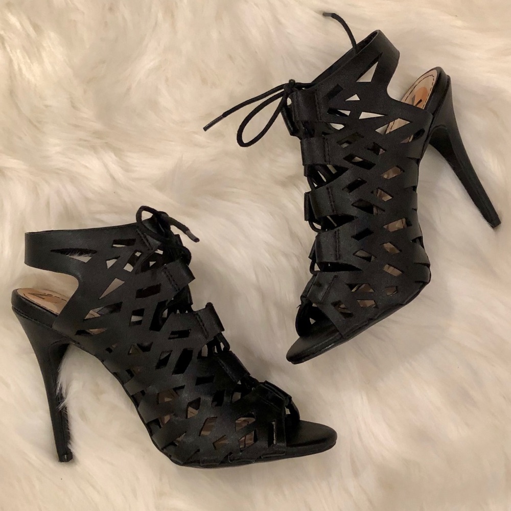 ❌SOLD❌ Anne Michelle Princess Caged Open Toe Heel - Picture 1 of 6